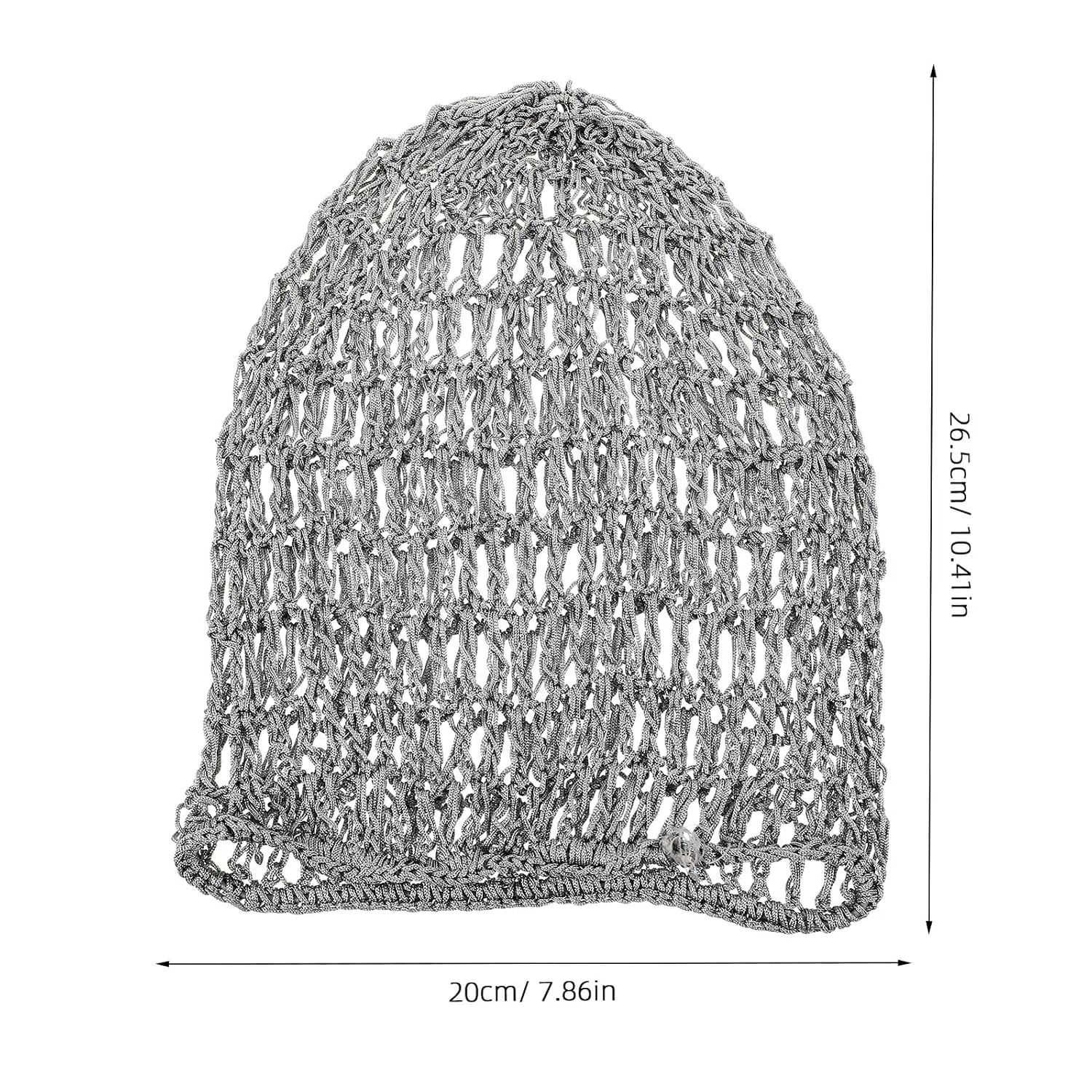 Сетка для волос Zerodeko, Вязаная шапочка для сна, 26.5x20x0.2 см, Светло-серый — фото 2