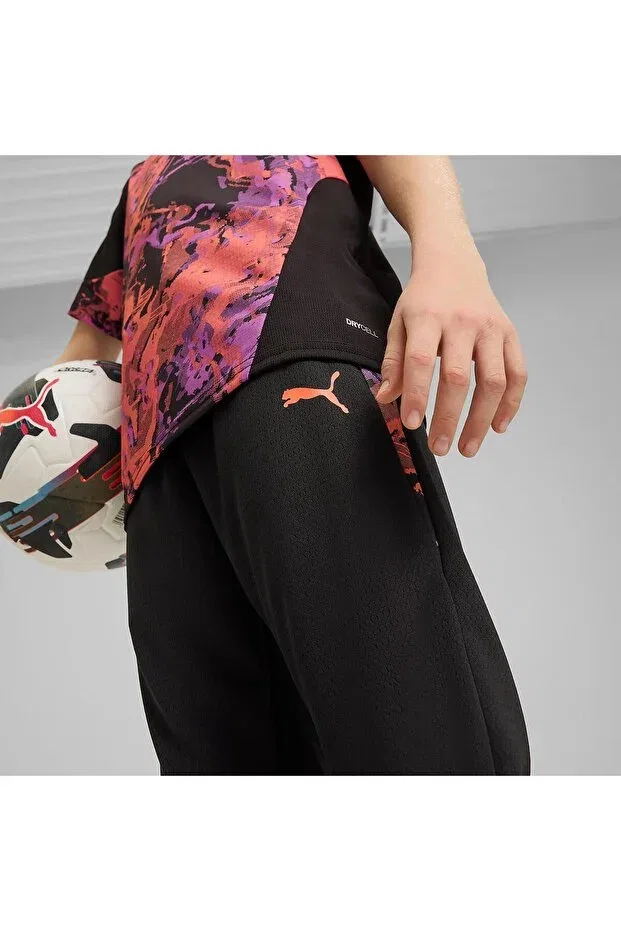 Детские спортивные штаны для девочек скинни Individualcup football Puma, Black — фото 2