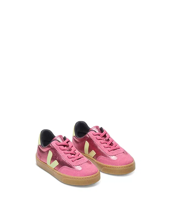 Детские кроссовки для девочек с принтом Veja, Azalea Limo