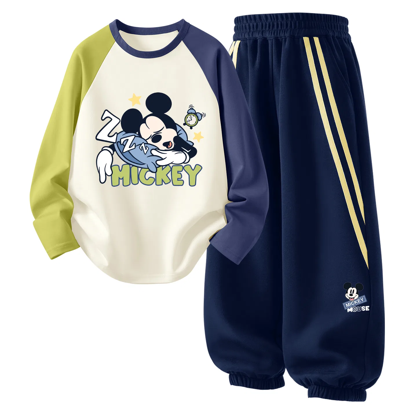 Детский комплект спортивной одежды с принтом Disney, Restful Blue Green+Happy K_Right Side Hidden Navy