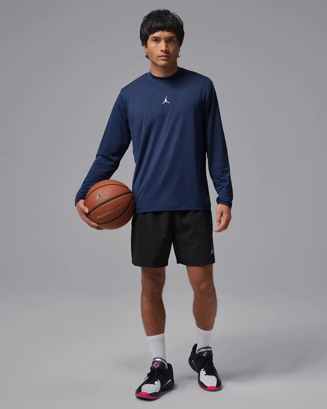 Мужская футболка с длинными рукавами Dri-FIT Jordan Sport Essentials, Midnight Navy — фото 4