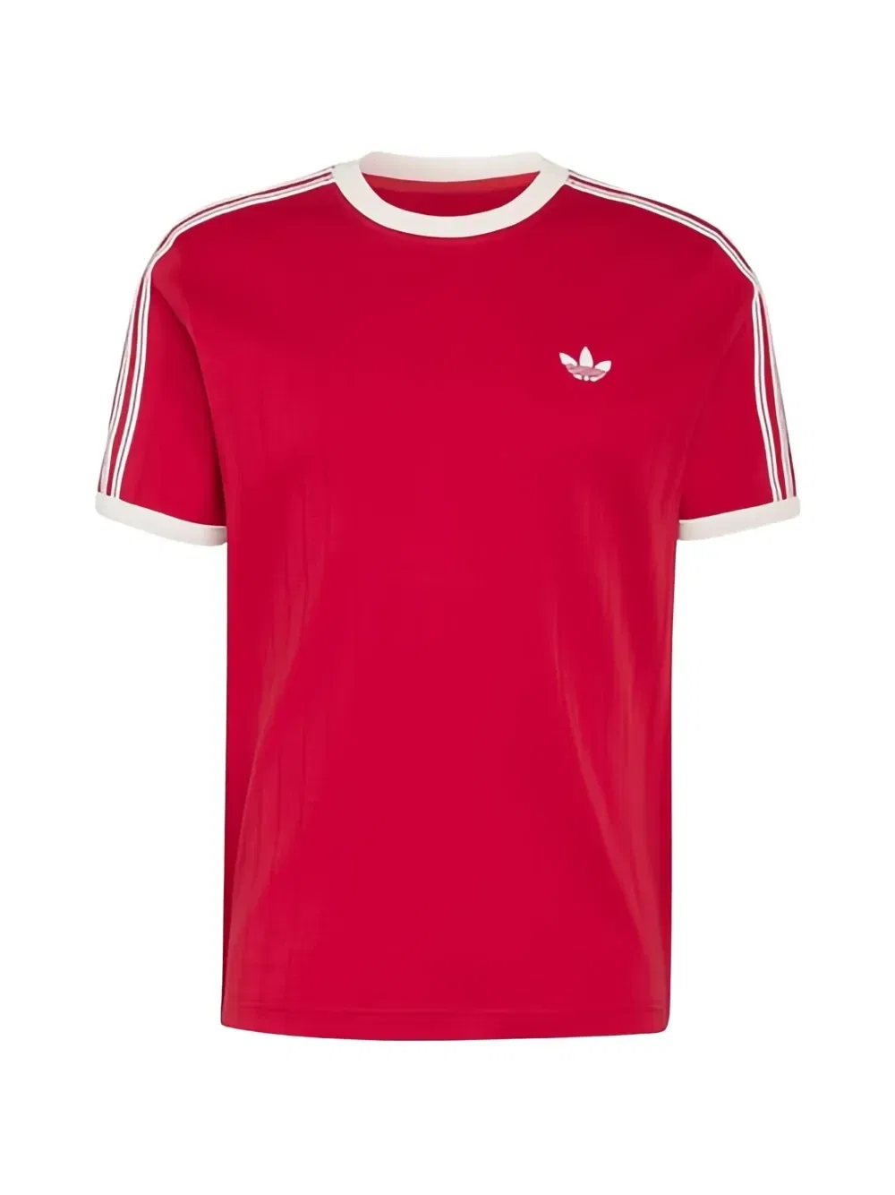 Полосатая футболка с коротким рукавом Adidas, красный