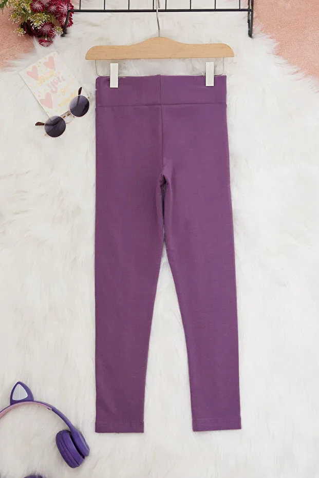 Детские леггинсы для девочек хлопковые Cansın Mini, Purple — фото 4