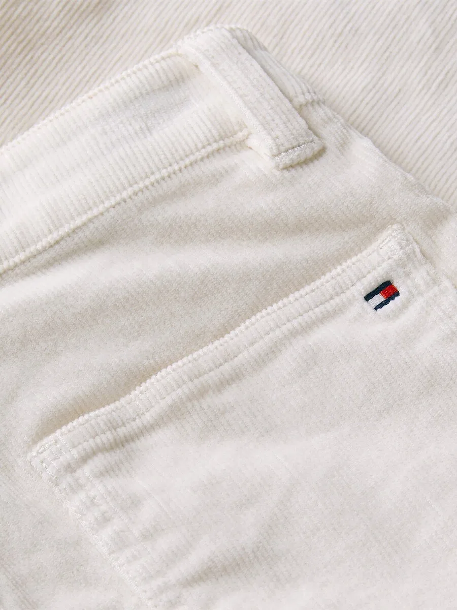Брюки свободного кроя TOMMY HILFIGER белого цвета — фото 4