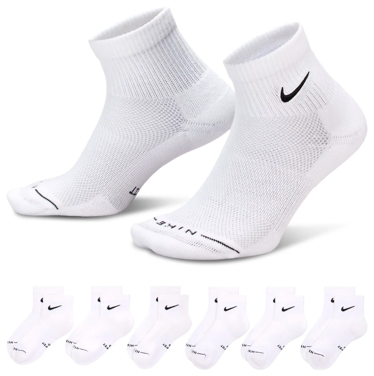 Носки Everyday Elevated Ankle Nike, белый/черный