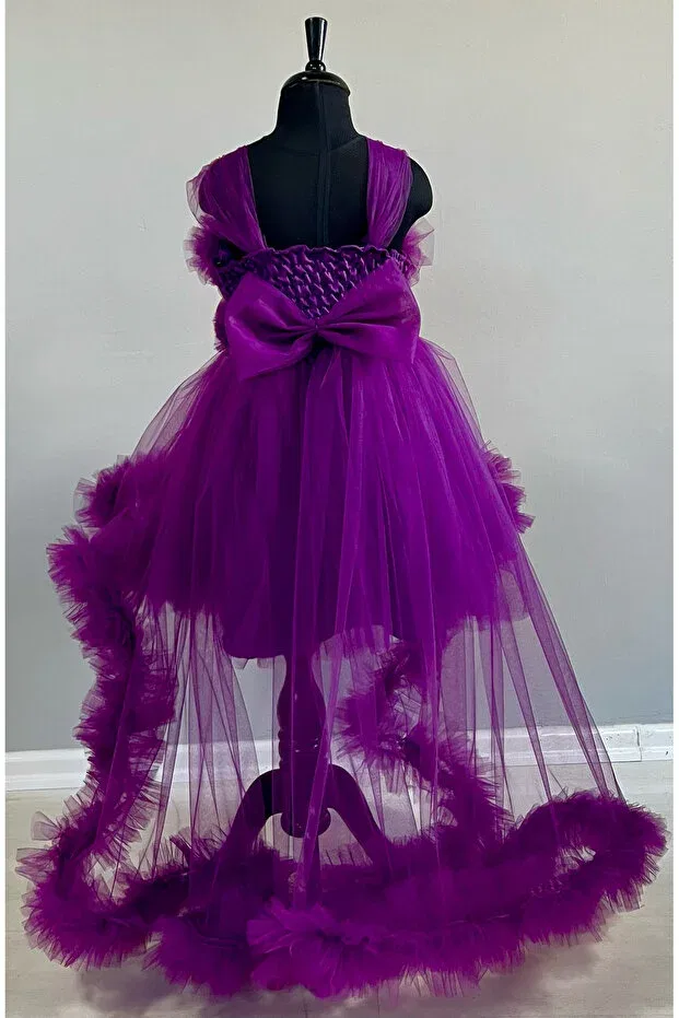 Детское платье для девочек с принтом Süer Butik, Purple — фото 2