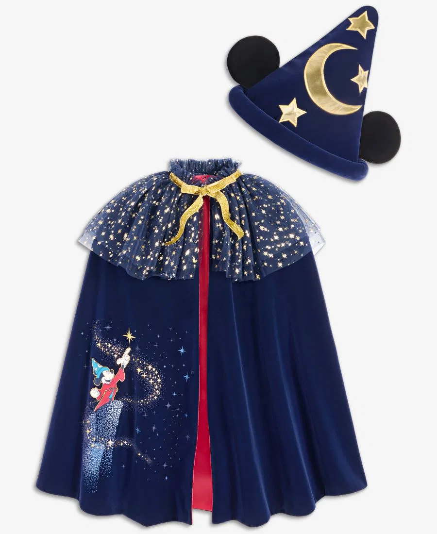 Костюм с накидкой-перевертышем 2 предмета Sorcerer's Apprentice Mickey Disney | Macy's, Dark Navy