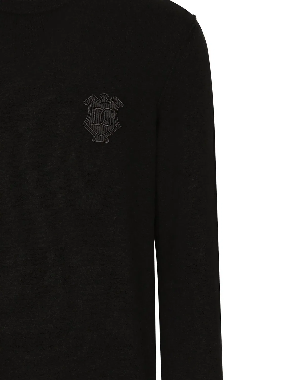 Джемпер с логотипом из кашемира Dolce & Gabbana, черный — фото 2