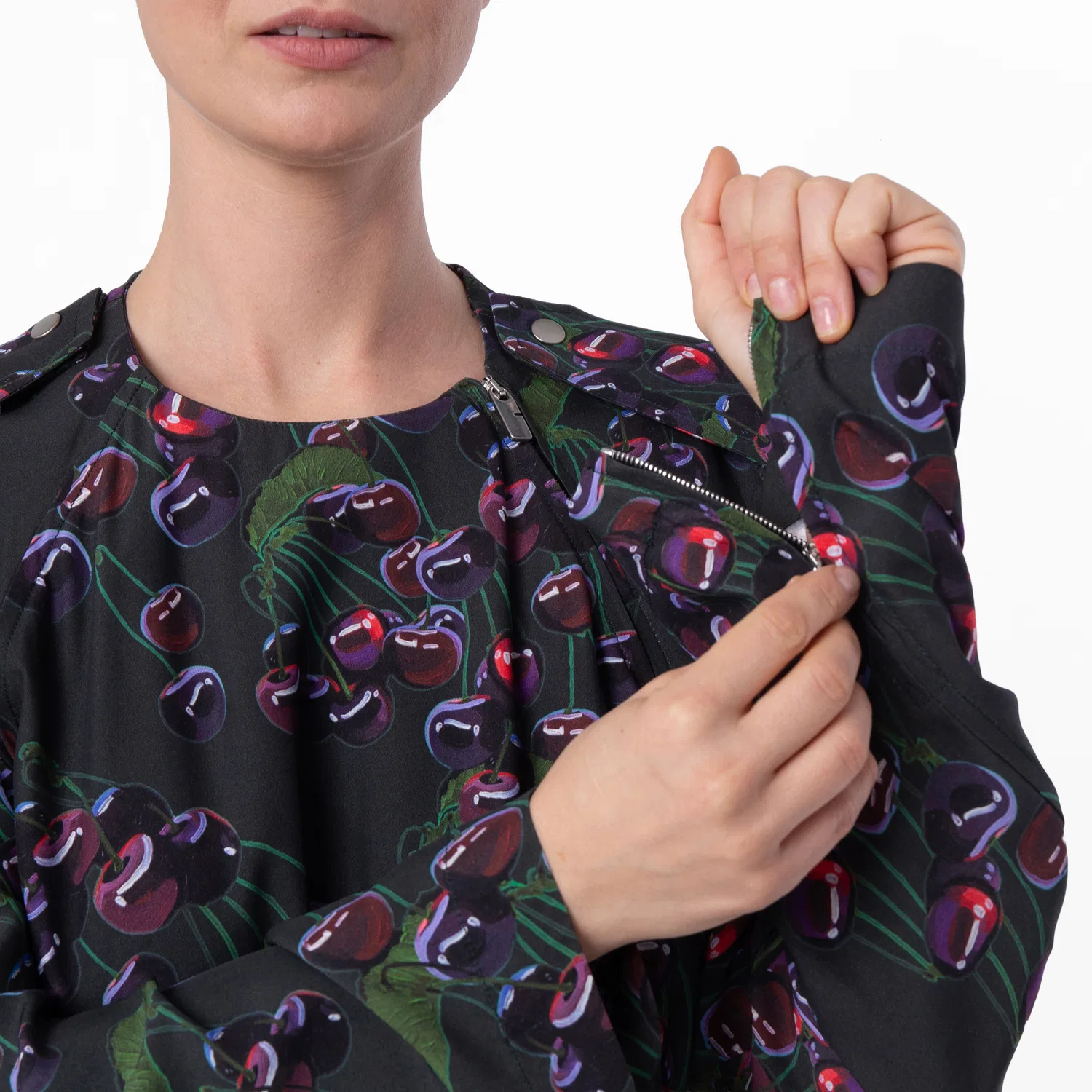Платье мини с принтом Cherry-Print Burberry, Vine Ip Pattern — фото 3