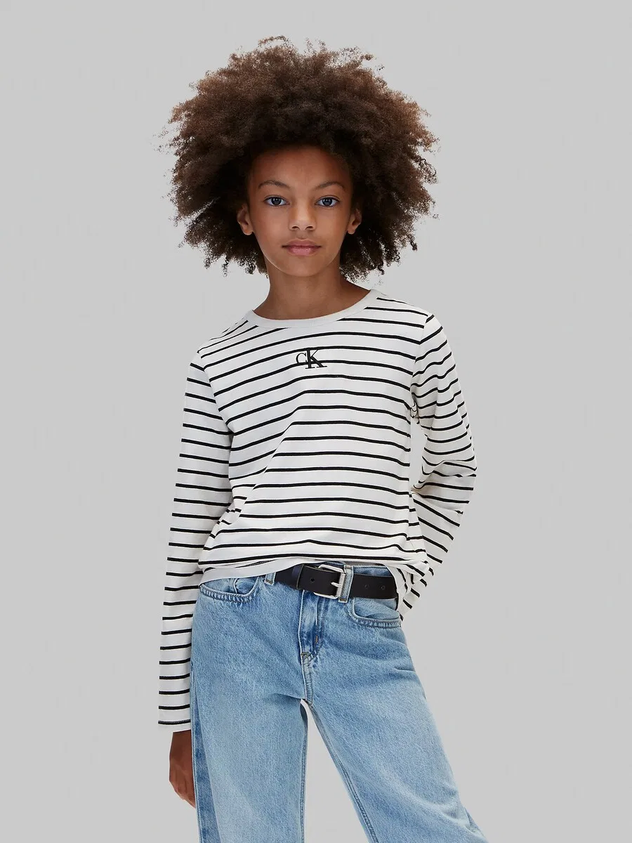 Топ Calvin Klein Jeans Regular Shirt светло-бежевого цвета — фото 2
