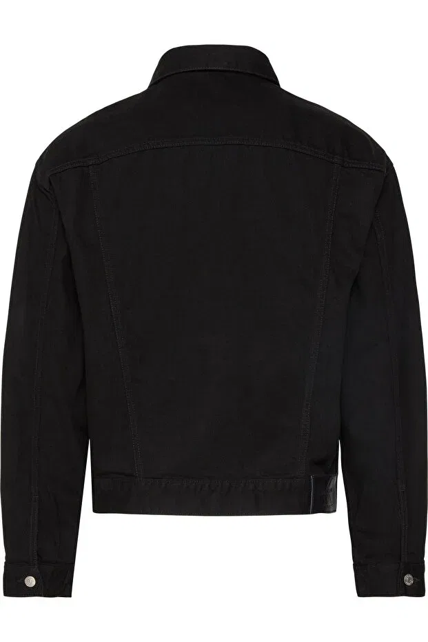 Мужская джинсовая куртка-тракер с длинным рукавом Calvin Klein, Black — фото 3