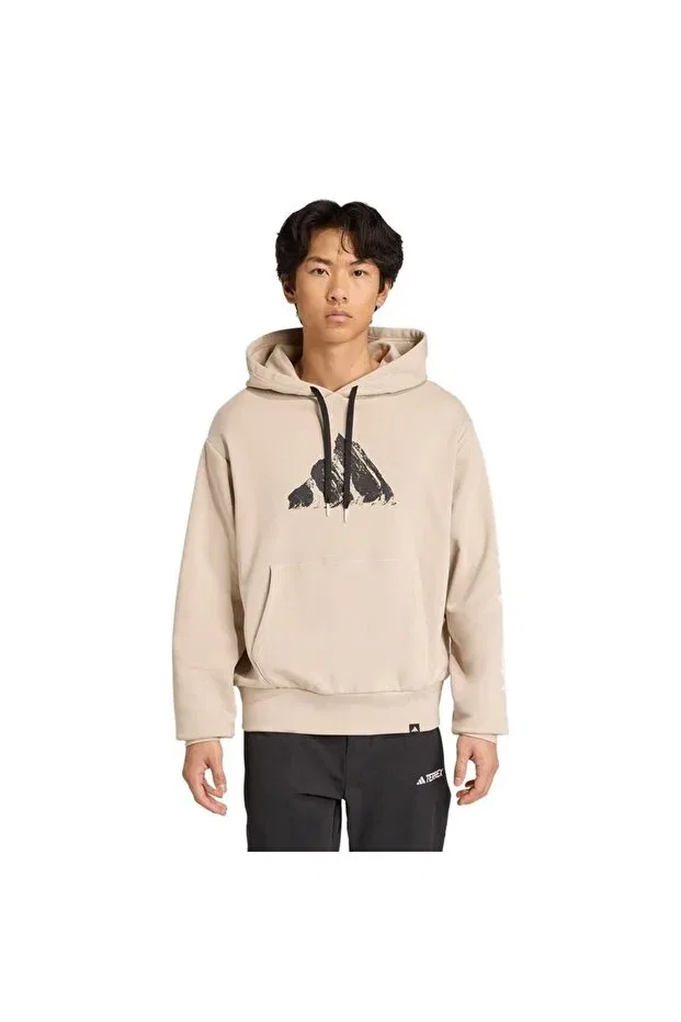 Детское худи для девочек джинсовое Snow Hd Jm6362 Adidas, Beige — фото 2