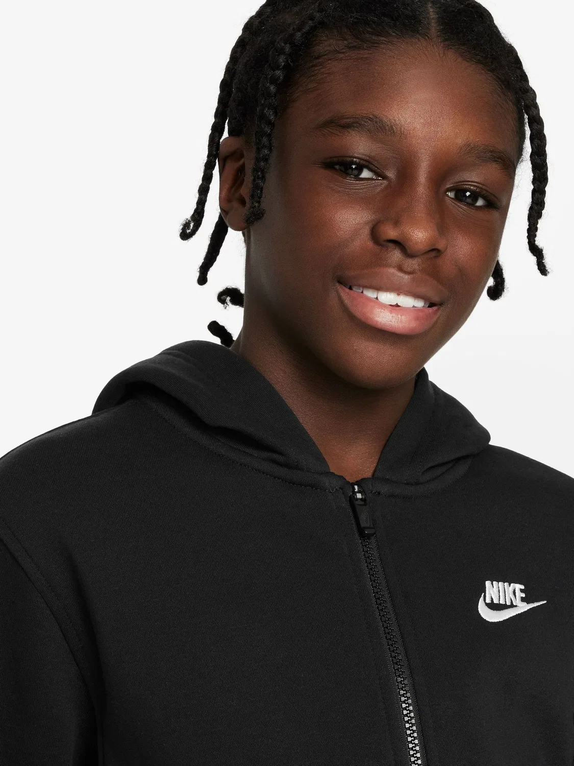 Толстовка на молнии, флисовая Nike Club Nike, черный — фото 3