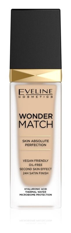 

Стойкая жидкая основа с гиалуроновой кислотой Eveline Cosmetics Wonder Match, оттенок 10 Light Vanilla 30 мл