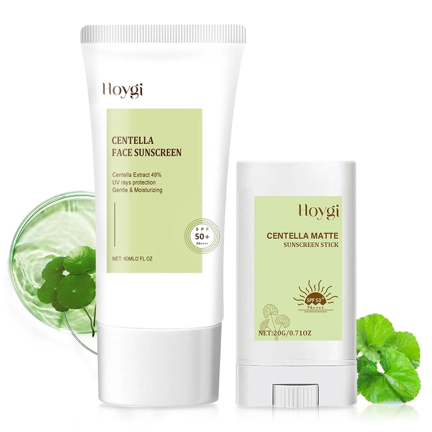 Солнцезащитный крем и стик SPF 50 HANGGON, набор 60 мл + 20 г, Color2