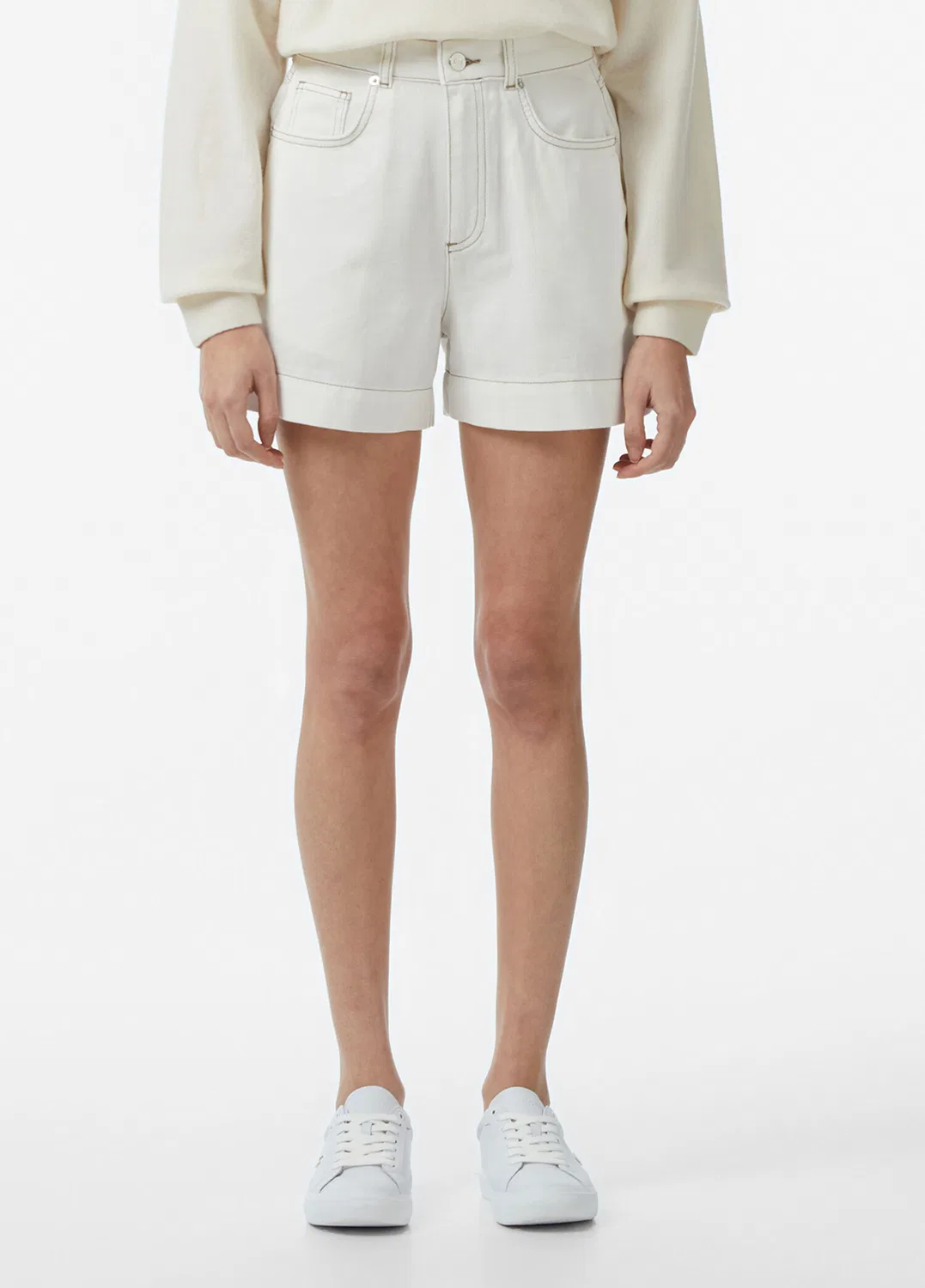 Шорты бермуды Lacoste Slim Fit, кремовый — фото 3