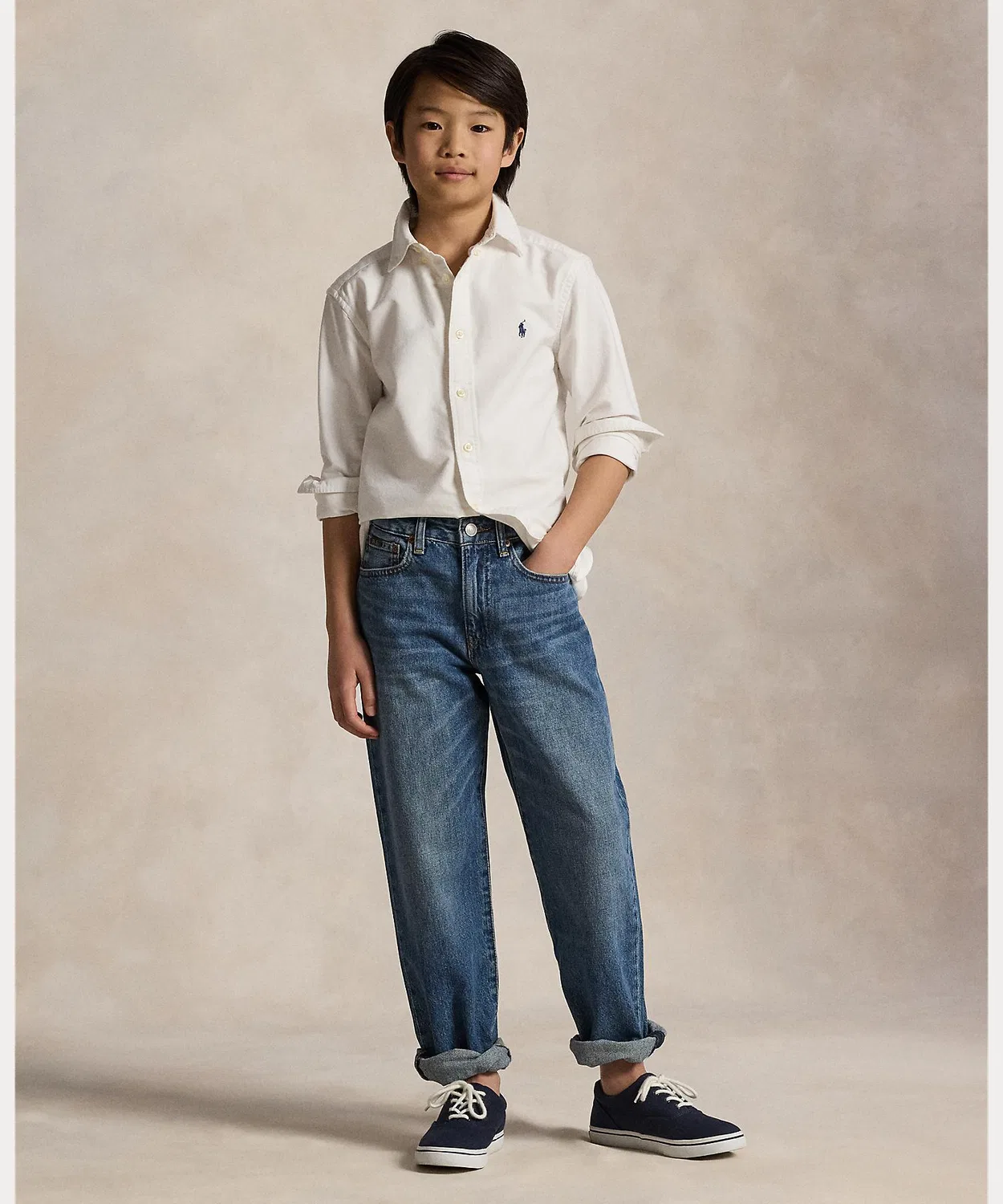 Детская рубашка с длинным рукавомPOLO RALPH LAUREN CHILDRENSWEAR, Белый — фото 4