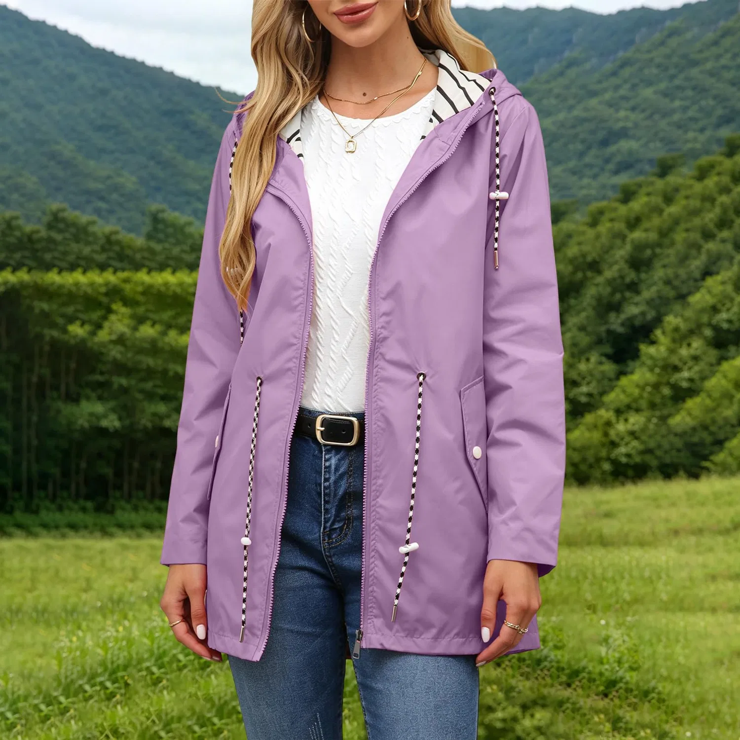 Женская ветровка с капюшоном из софтшелла, Viola — фото 2