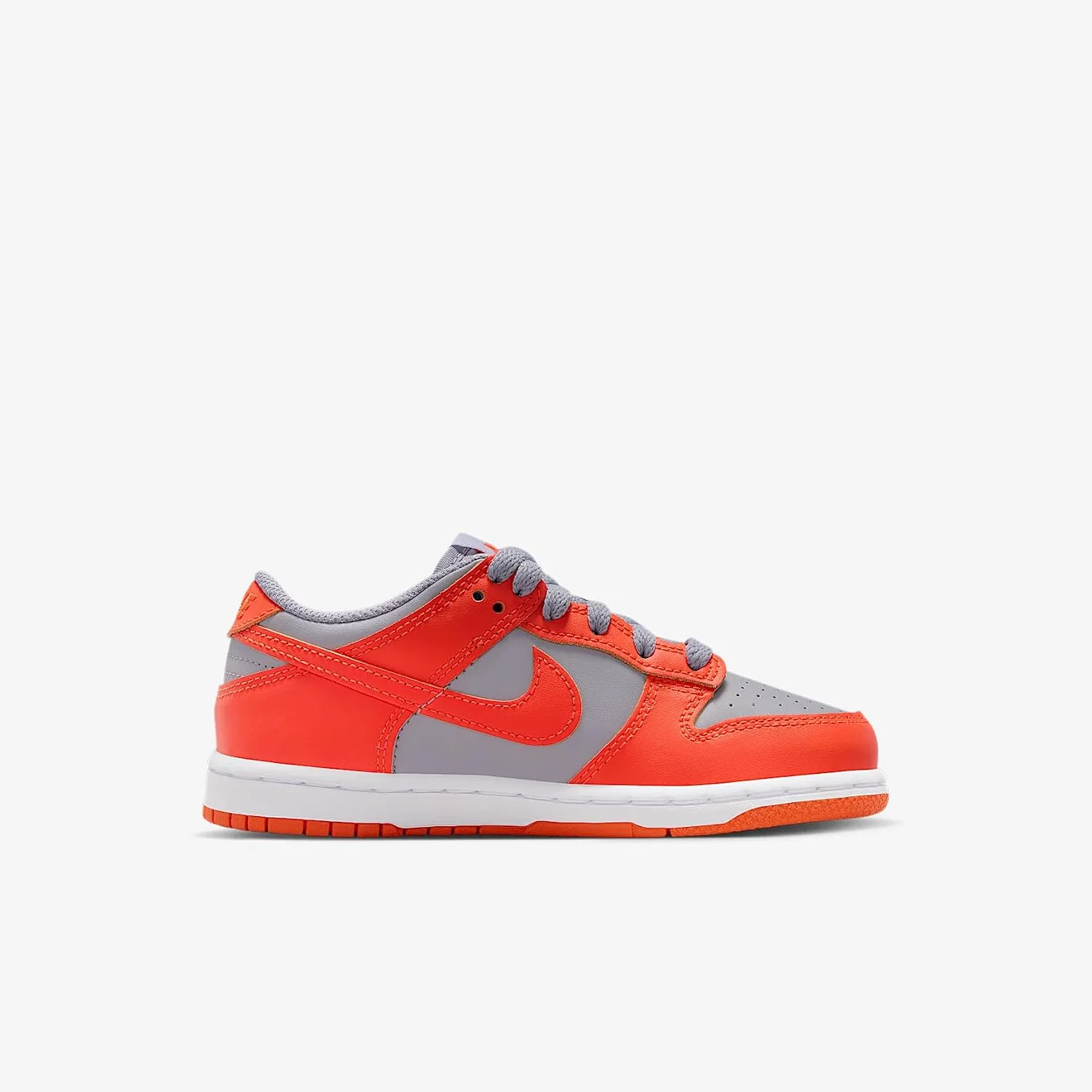 Детские кроссовки для мальчиков Nike Dunk Low Cement Grey/Team Orange/White, Cement Grey/Team Orange/White/Team Orange — фото 4
