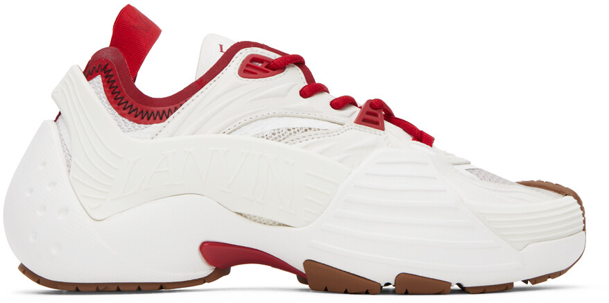 Эксклюзивные красно-белые кроссовки SSENSE Flash-X Lanvin