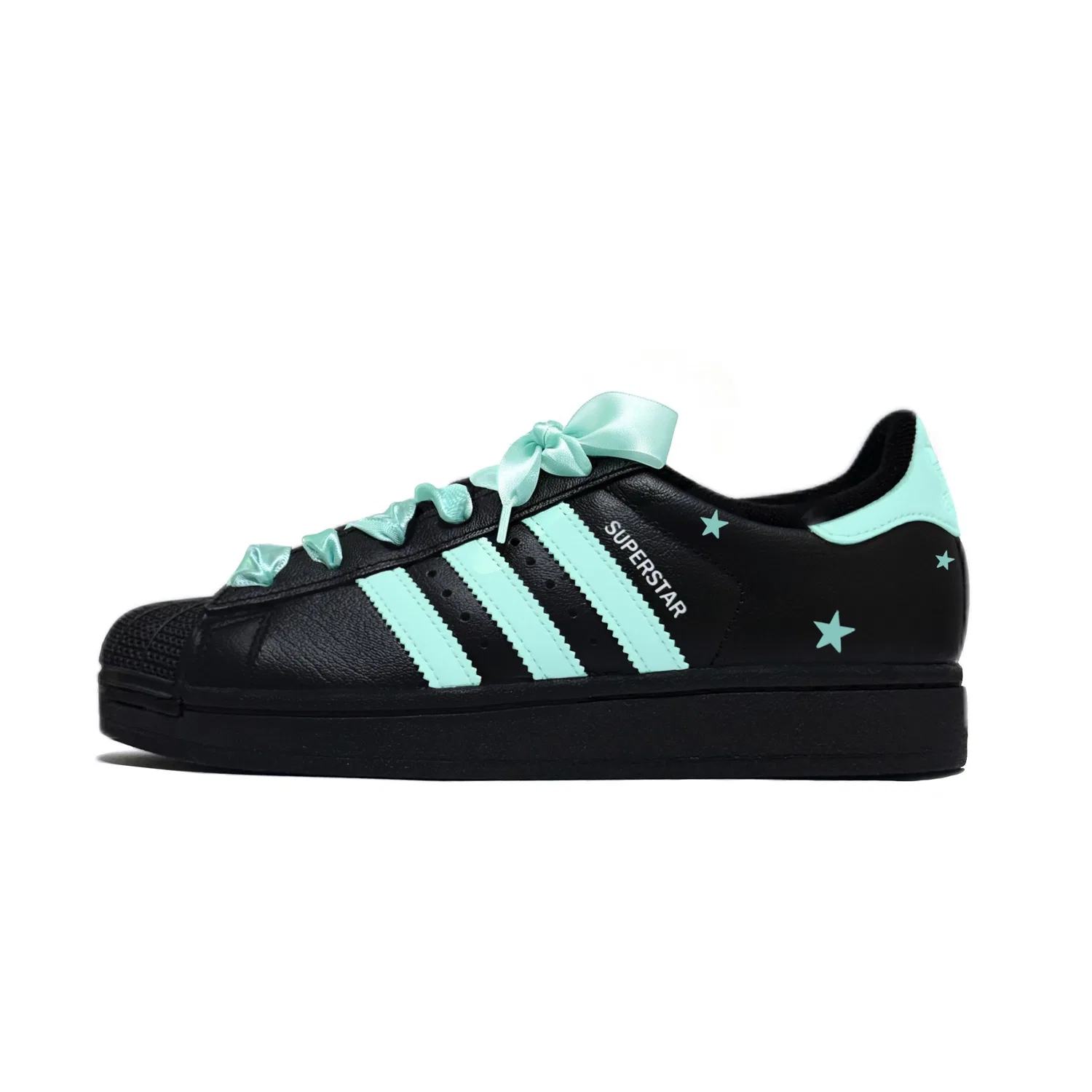 Детские кроссовки для скейтбординга с ракушечным мысом Superstar 2 Adidas Originals, Cyan — фото 3