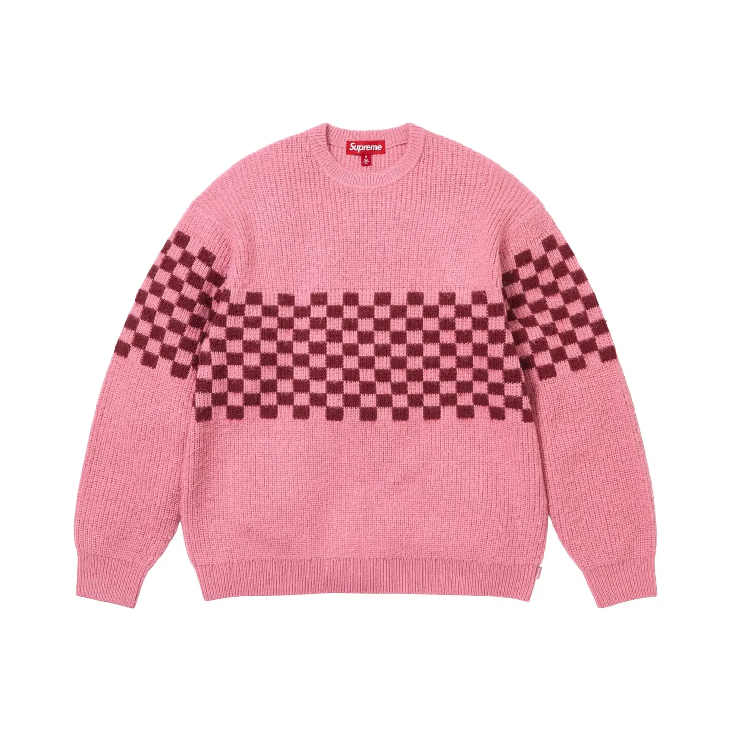 Свитер с принтом Supreme Checkerboard Pilled, Pink