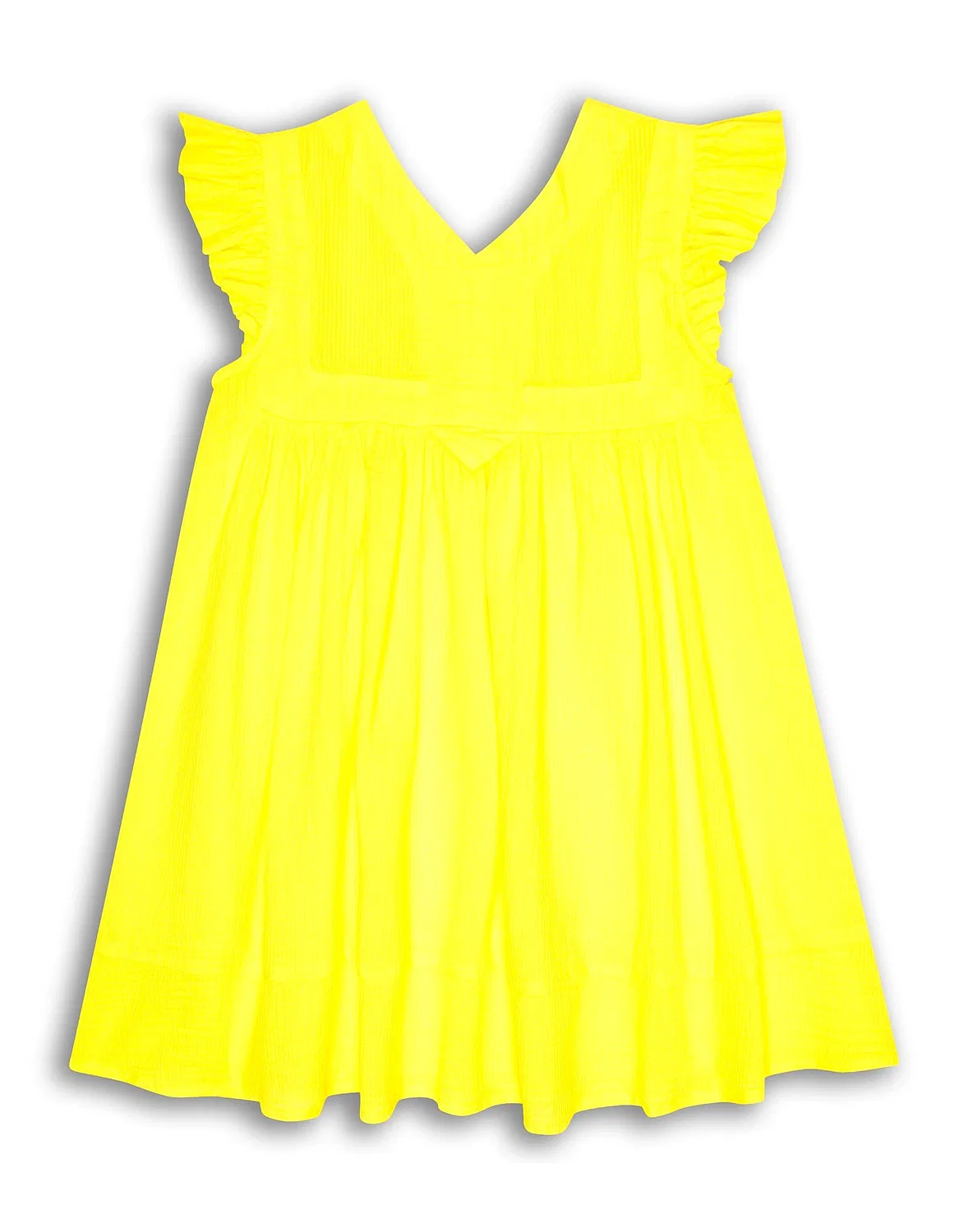 Детское платье для девочек с оборками Yellow