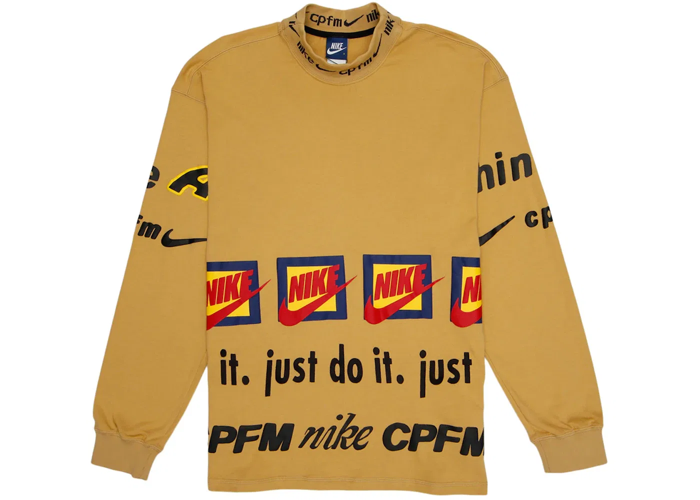 Мужская футболка с длинным рукавом с принтом Nike Cactus Plant Flea Market L/S T-Shirt, Mustard Yellow