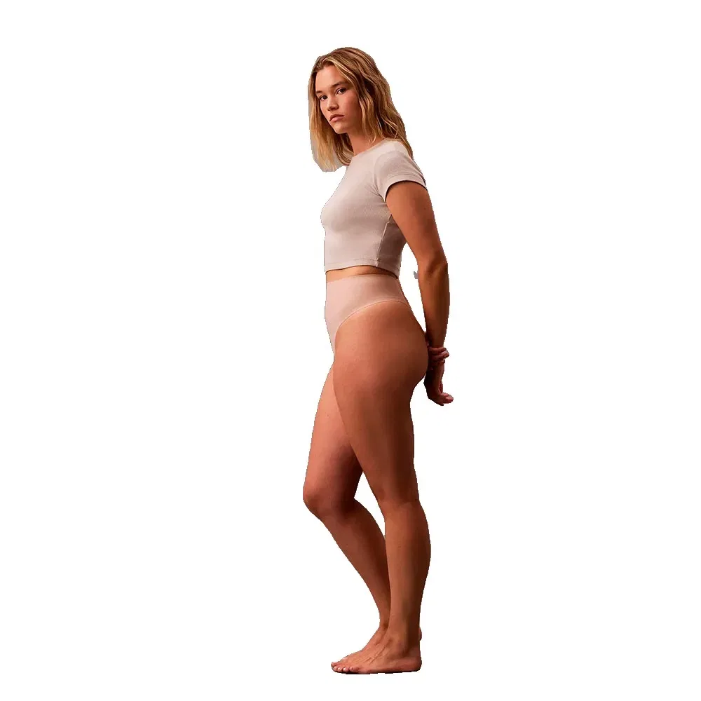 Стринги модель Calvin Klein, бежевый — фото 3