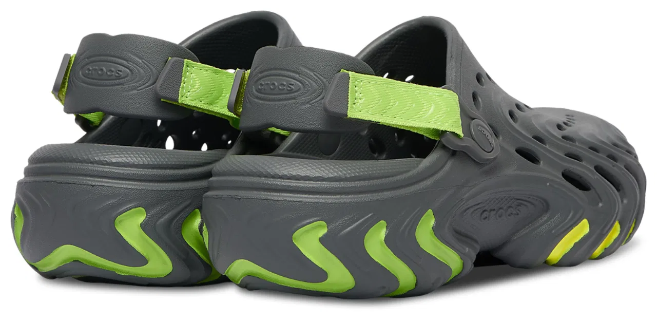 Детские сабо для мальчиков с вентиляцией Crocs Echo II, Crocs, Green Burst/Black — фото 3