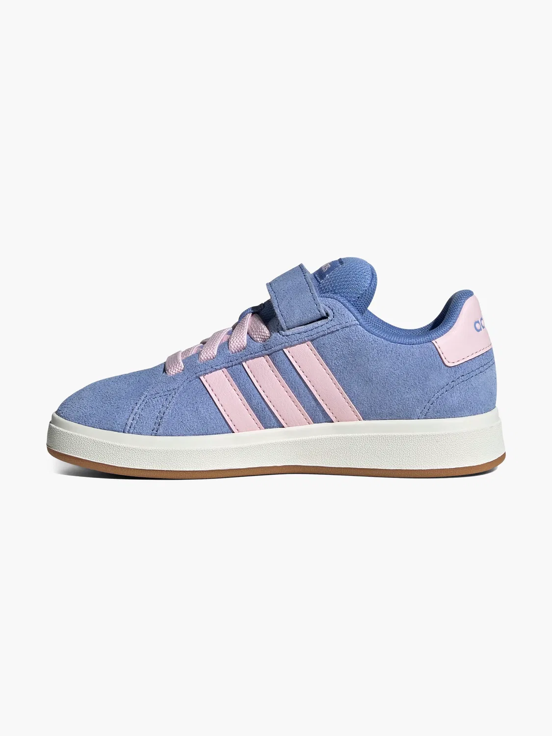 Детские кроссовки с эластичной шнуровкой Adidas Grand Court 00S EL C, синий — фото 3