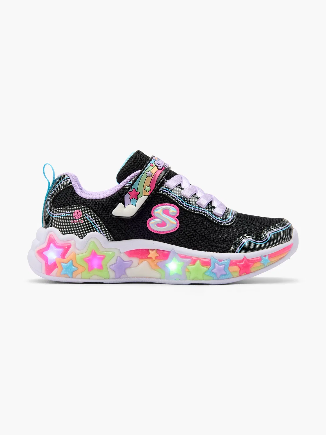 Детские кроссовки со светодиодами Skechers ETERNAL HEARTLIGHTS, черный