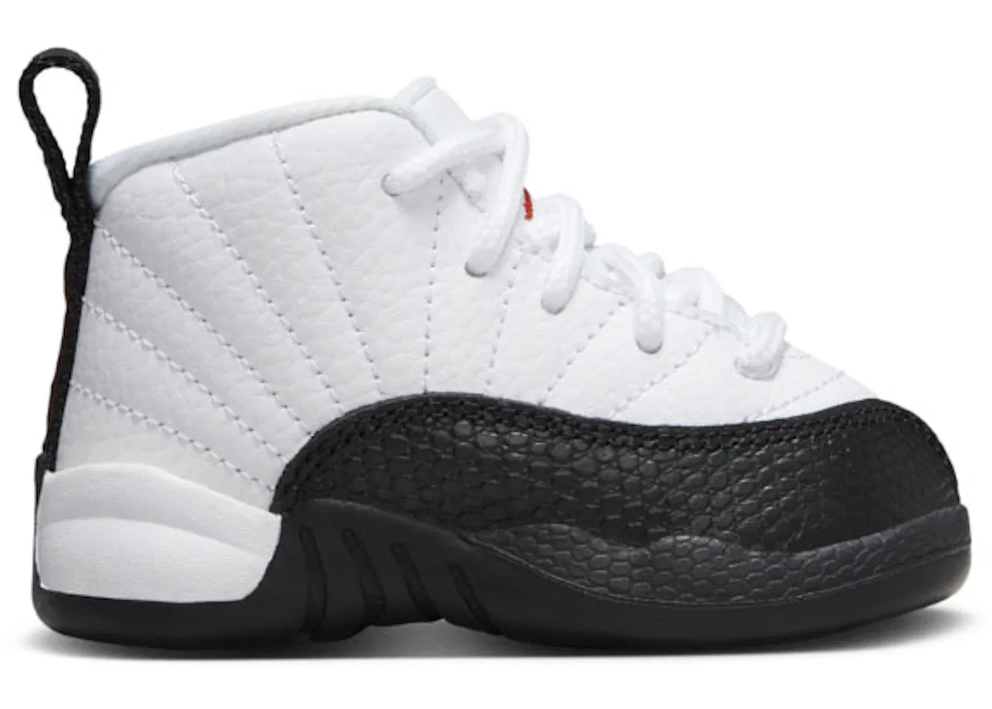 Детские кроссовки высокие с принтом Jordan 12 Retro Jordan, White/Gym Red/Black