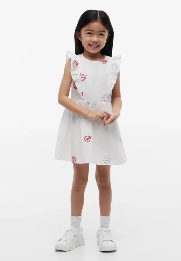 Платье с вышивкой Broderie anglaise dress Tommy Hilfiger, white, белый