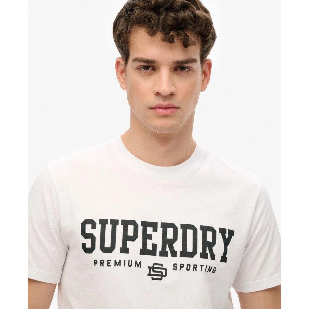 Мужская футболка с принтом Core Sports Superdry, Weiss — фото 4