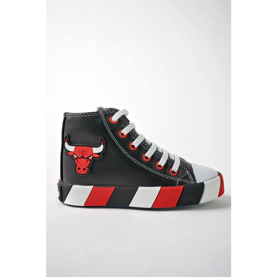Кроссовки ортопедические со светящейся подошвой Sportmix Chicago Bulls, Lescon, Бело-черно-красный