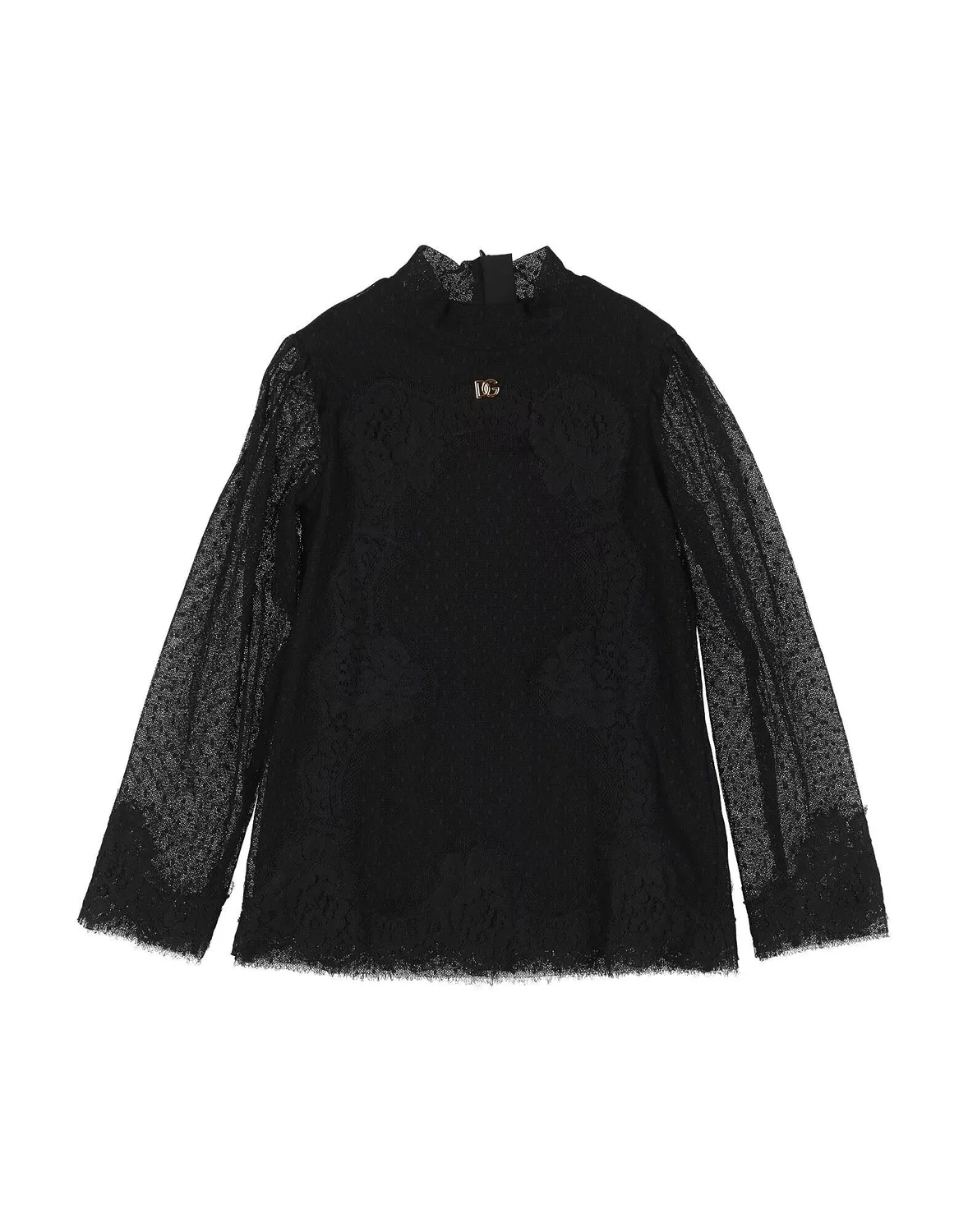 Кружевное блузка с длинным рукавом Dolce&Gabbana, черный