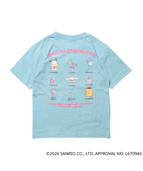 Детская футболка с принтом Sanrio Characters Back Graphic Tシャツ ALPEN / SPORTS DEPO SELECT, Charcoal Grey — фото 2