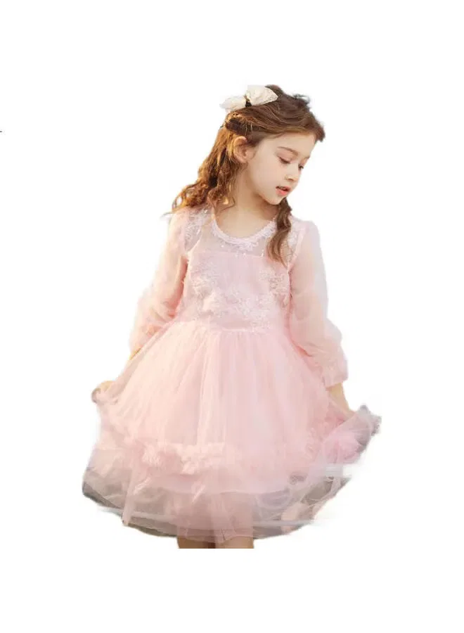 Платье с сеткой New Style Exclusive Wardrobe For Little Princess Follow Me, розовый — фото 2