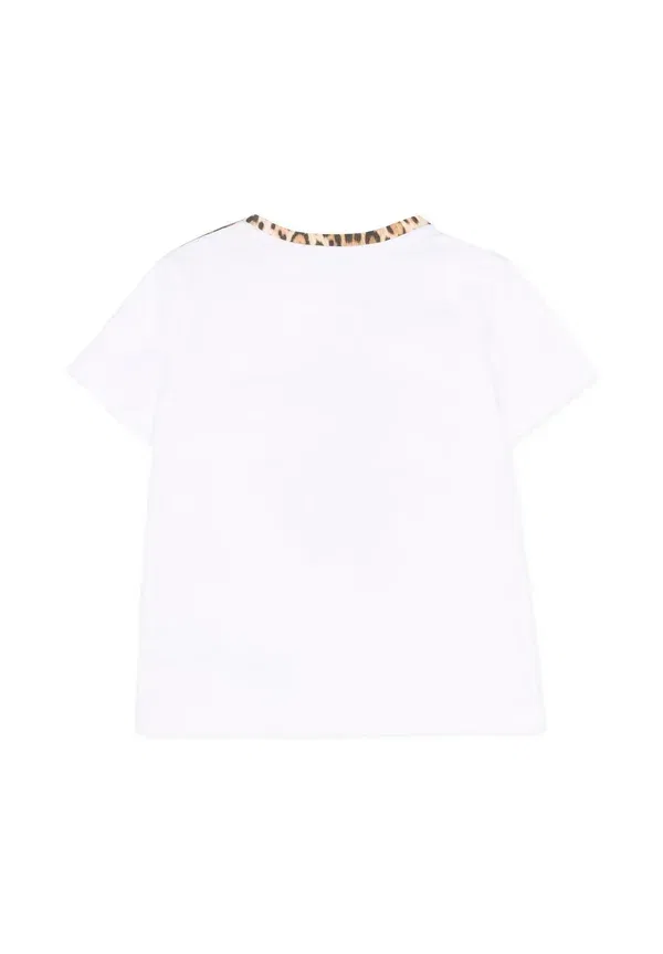 Футболка с вышивкой print t-shirt Roberto Cavalli Junior, белый — фото 2