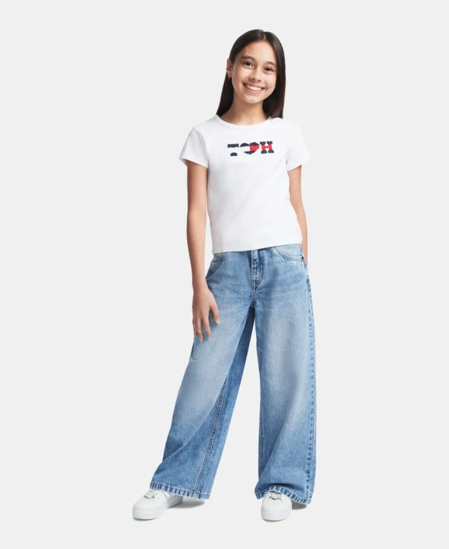 Футболка с вышивкой с коротким рукавом Tommy Hilfiger, White — фото 2