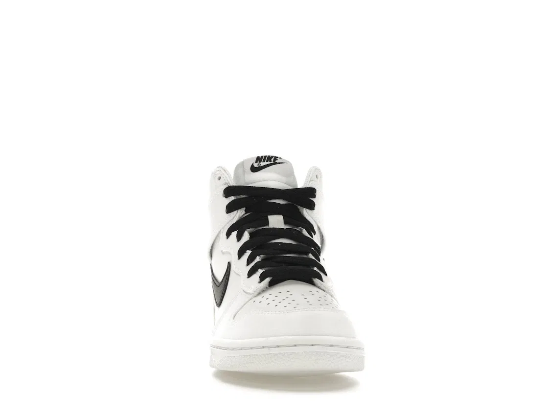 Детские кроссовки высокие с контрастной отделкой Nike Dunk High Nike, White/Summit White/Black — фото 2