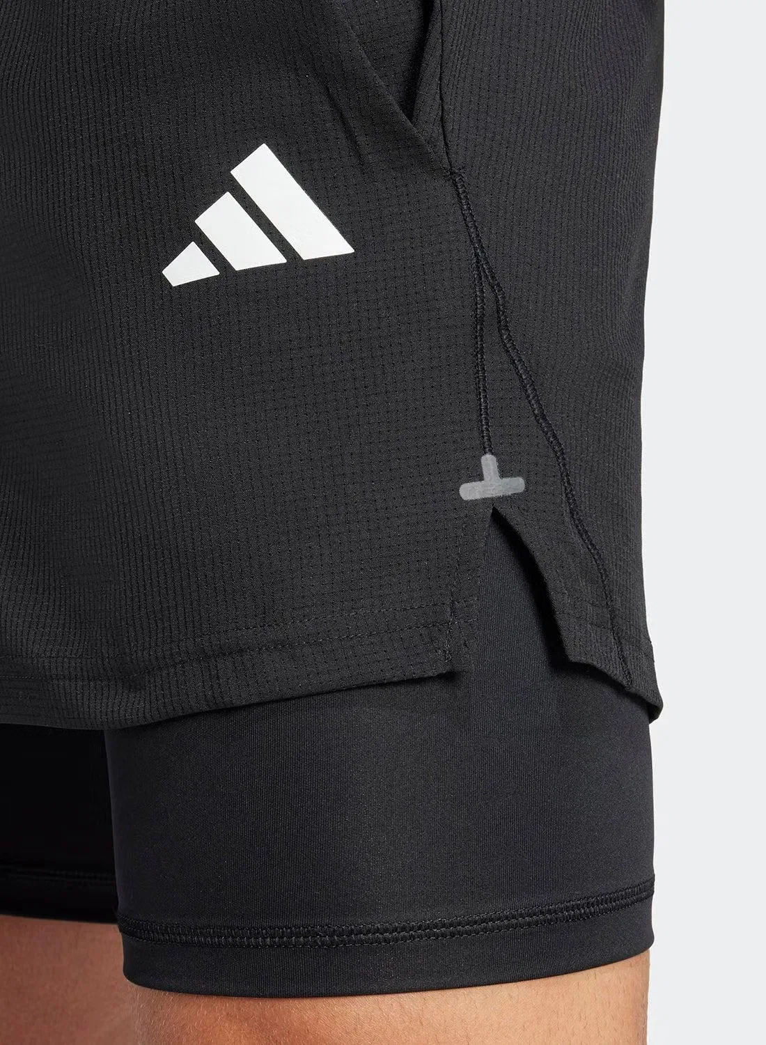 Шорты 2-в-1 с технологией CLIMACOOL Gym+ Adidas, черный — фото 3