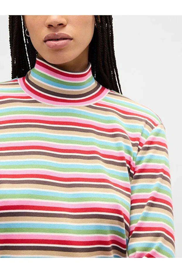 Женская футболка с длинным рукавом Gap, Multicolor-008 — фото 3