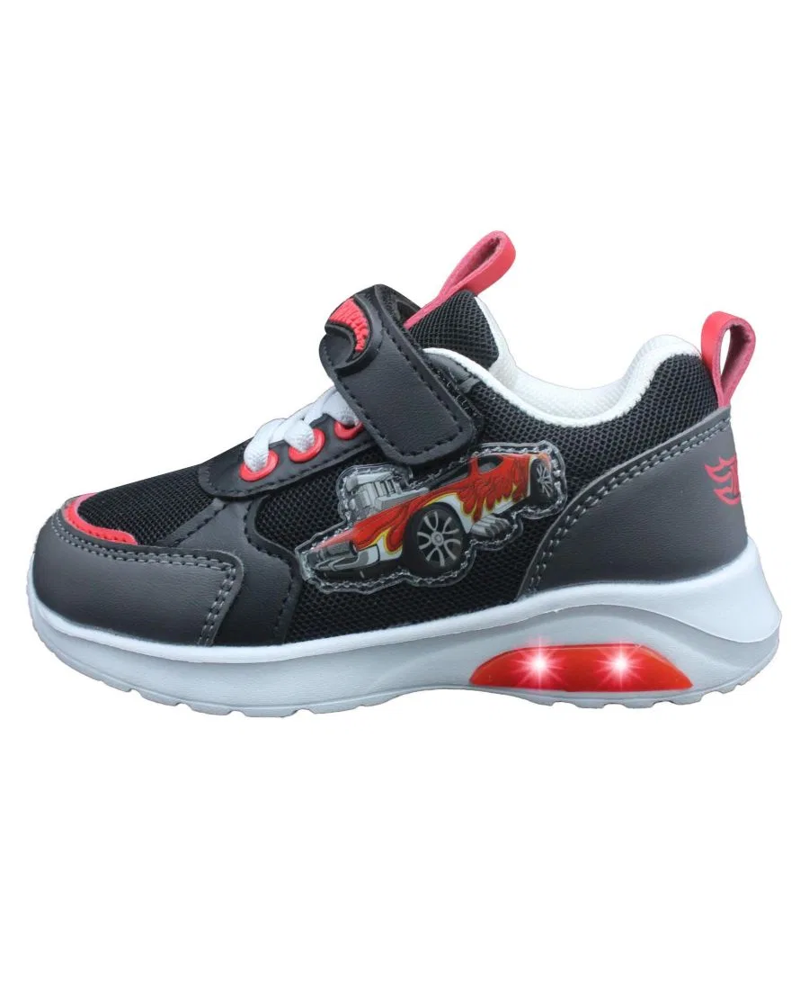 Детские кроссовки со светящейся подошвой Hot Wheels, Black — фото 4