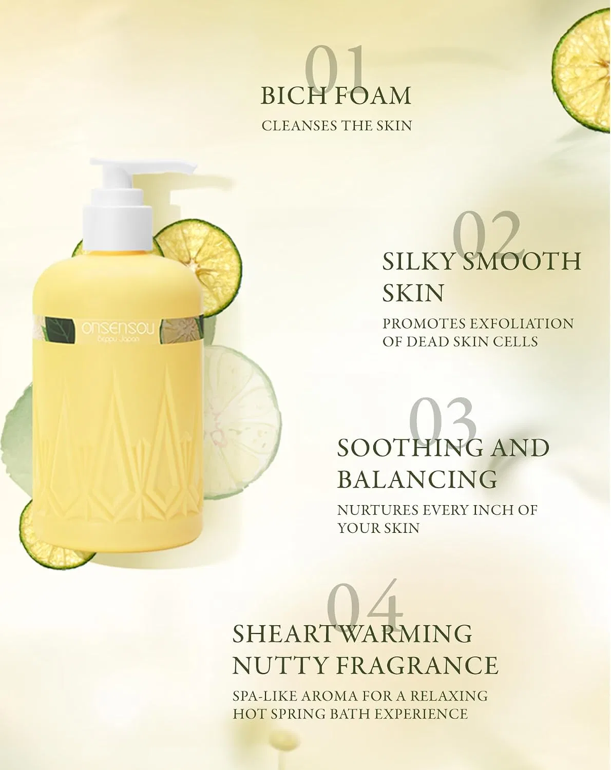 Гель для душа KABOSU Body Wash, 300 мл, Citrus Onsensou — фото 3
