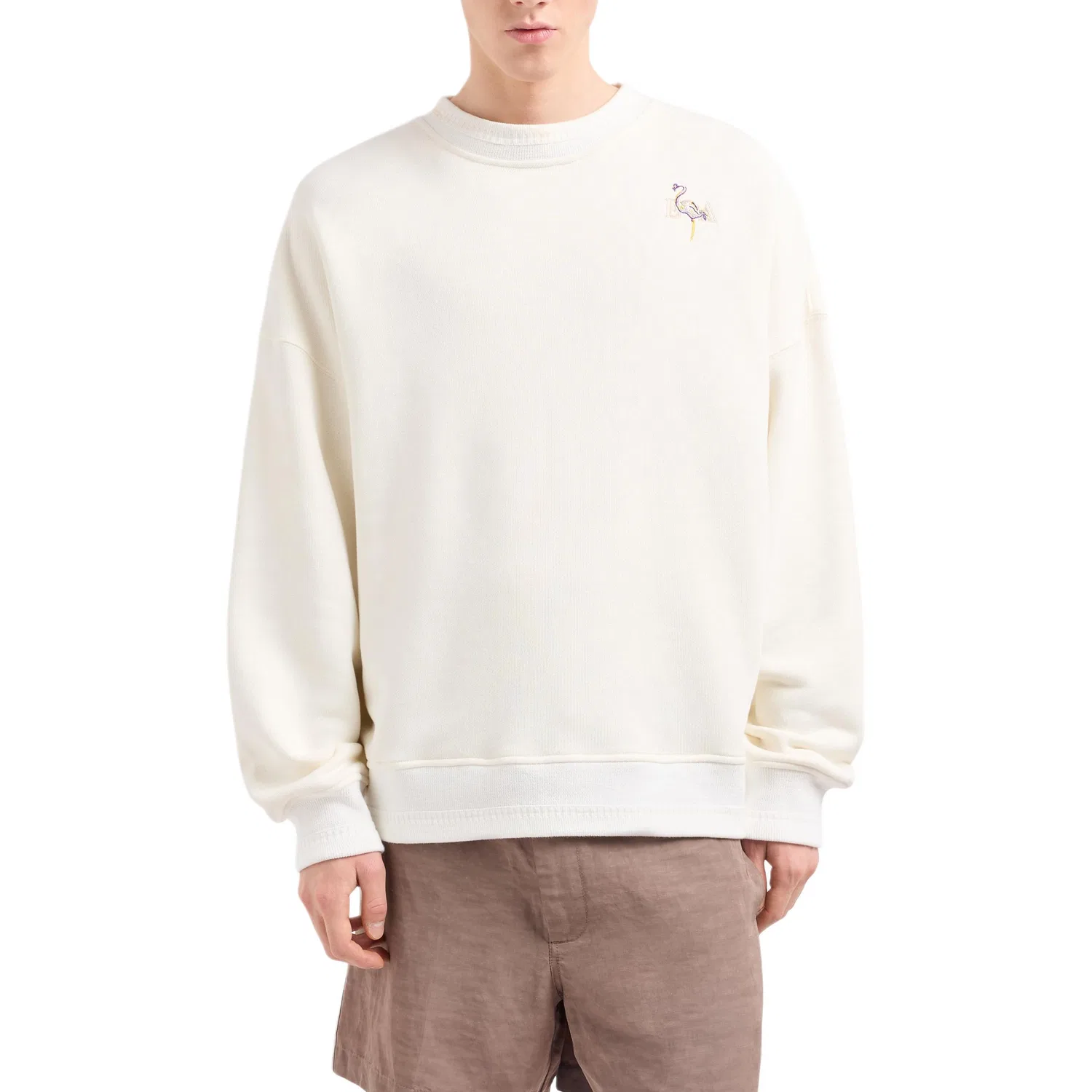 Мужской свитшот с принтом Camargue Print EMPORIO ARMANI, White — фото 3