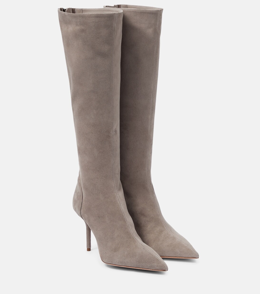 Замшевые ботинки Saint Honoré 85 Aquazzura, серый