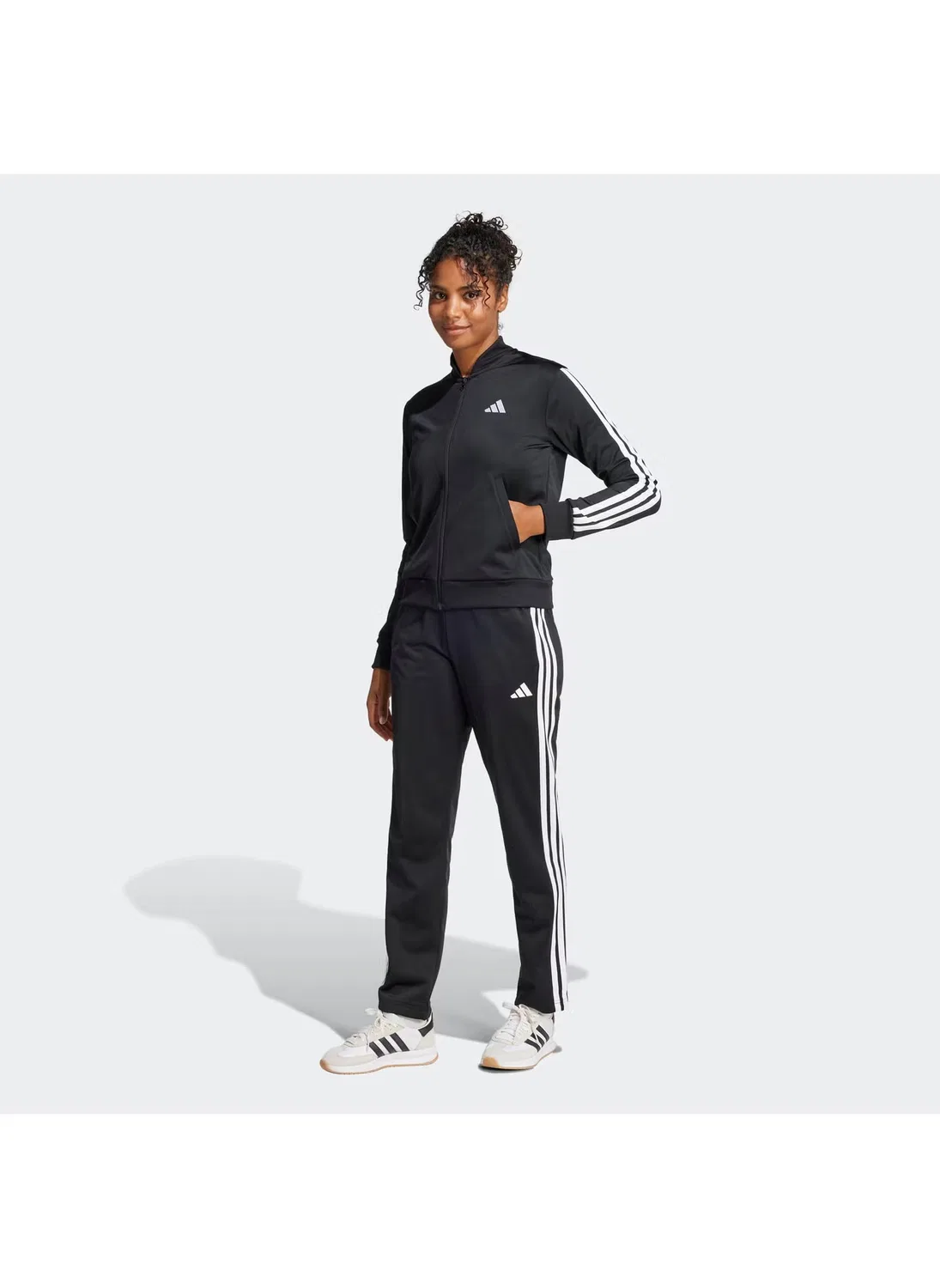 Костюм спортивный с 3 полосками Dayready Adidas, черный