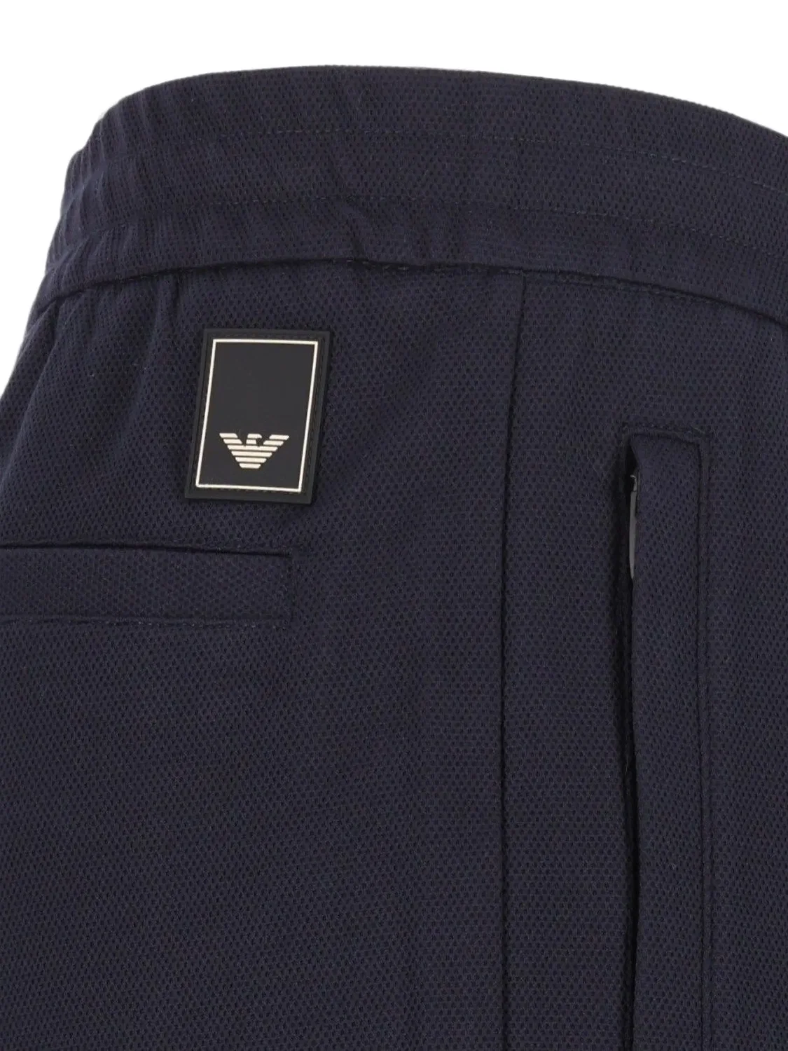 Брюки Travel Essential из ткани пике Emporio Armani, синий — фото 4